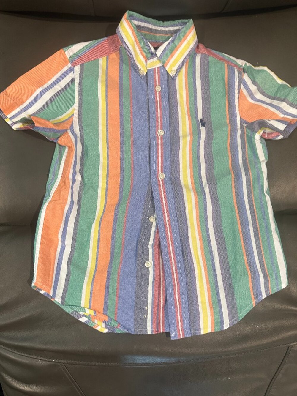 Polo Ralph Lauren Boys Multicolor Striped Button-Down Shirt | Size 5